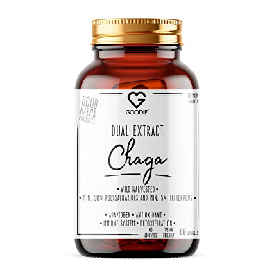 Goodie - Chaga - dual extrakt min.50 % polysacharidů, divoký sběr 60 kapslí