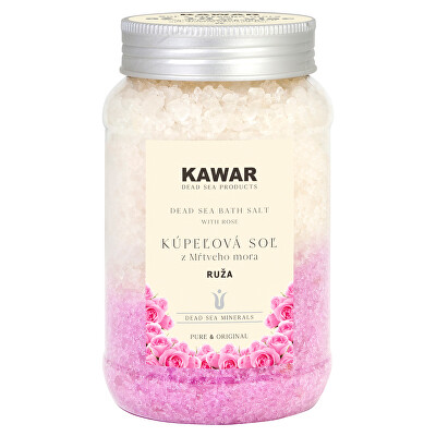 Kawar - Koupelová sůl z Mrtvého moře - Růže 500 g