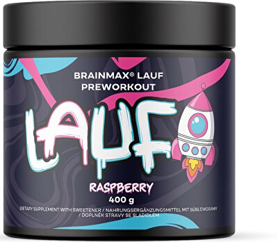 BrainMax - Lauf® Preworkout s kofeinem - Malina 400 g