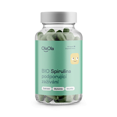 OlaOla - BIO Spirulina podporující zažívání 90 kapslí
