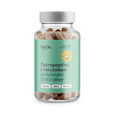 OlaOla - Ostropestřec s rakytníkem podporující funkci jater 60 kapslí