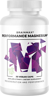BrainMax - Performance Magnesium® Horčík 200 mg + Vitamín B6 P5P 50 kapsúl