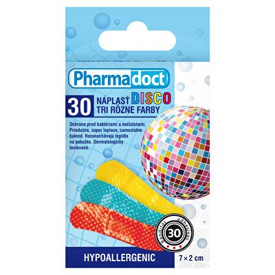 Pharmadoct - Disco Náplast barevná 7×2 cm 30 kusů