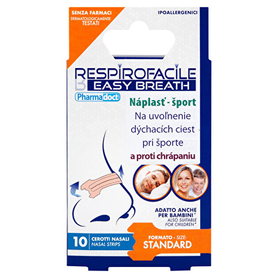 Pharmadoct - Náplasti proti chrápaniu / na šport 10 kusov