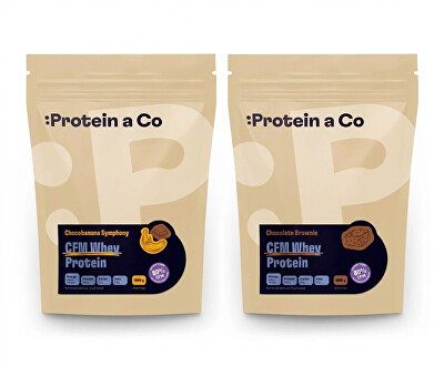 Protein a Co - CFM Whey Protein 80 - Chocobanana Symphony a Chocolate Brownie 1 + 1 kg