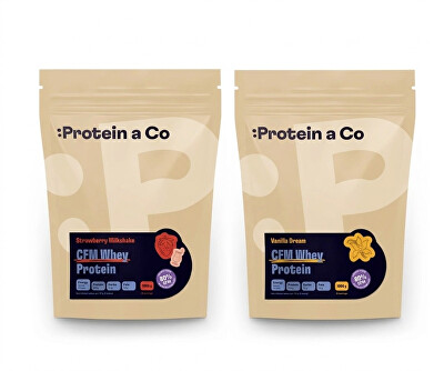 Protein a Co - CFM Whey Protein 80 - Vanilla Dream a Strawberry Milkshake 1 + 1 kg