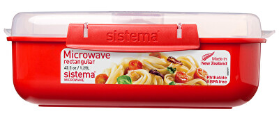 Sistema - Microwave Krabička na ohřev jídla - Červená 1,25 l