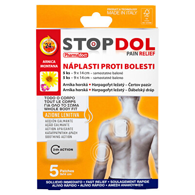 Pharmadoct - Stopdol Náplasti proti bolesti s Arnikou 9 x 14 cm 5 kusů