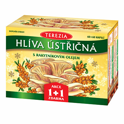 Terezia Company - Hlíva ústřičná s rakytníkovým olejem 60+60 kapslí