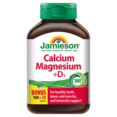 Jamieson - Vápnik, horčík s vitamínom D3 120 tabliet