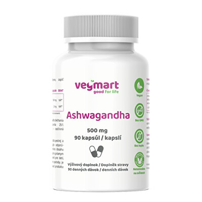 Vegmart - Ashwagandha 500 mg 90 kapslí