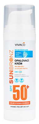 Vivaco - Opalovací krém na obličej SPF 50+ Coral friendly 50 ml