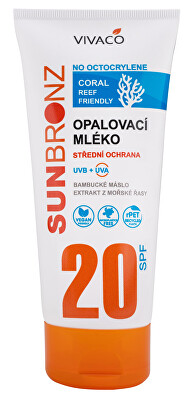Vivaco - Opalovací mléko bez octocrylenu SPF 20 - Coral friendly 200 ml