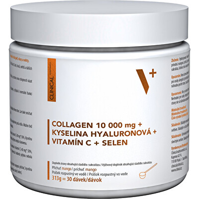 Clinical - Collagen 10 000 mg + kyselina hyalurónová + vitamín C + selén - Mango 313 g