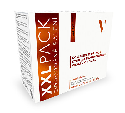 Clinical - Collagen 10 000 mg + kyselina hyalurónová + vitamín C + selén XXL pack - Mango 60 sáčkov