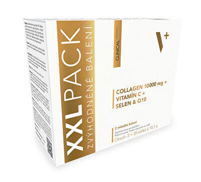 Clinical - Collagen 10 000 mg + vitamín C + selén & Q10 XXL pack - Ananás 60 sáčkov