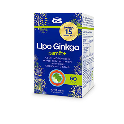 GreenSwan - GS Lipo Ginkgo memorie+ 60 mg 90 + 15 capsule GRATUIT