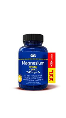 GreenSwan - GS Citrat de magneziu pur 1340 mg + B6, 100+30 tablete XXL