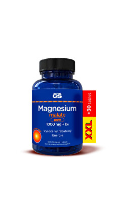 GreenSwan - GS Malat de magneziu pur 1000 mg + B6, 100+30 tablete XXL
