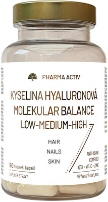 Pharma Activ - Kyselina Hyaluronová Molekulárny komplex Low-Medium-High 90 kapsúl