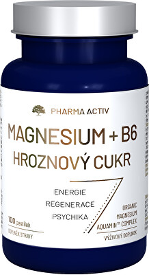 Pharma Activ - Magnesium + B6 hroznový cukor 100 pastiliek