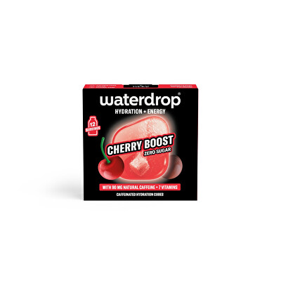 Waterdrop - Microenergy – Šumivá kostka Cherry boost 12 kusů