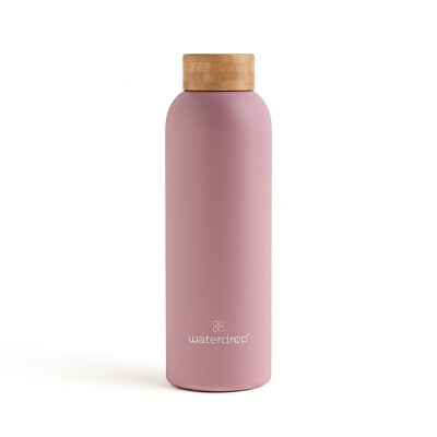 Waterdrop - Termo Nerezová lahev 600 ml - Pastelová růžová matná