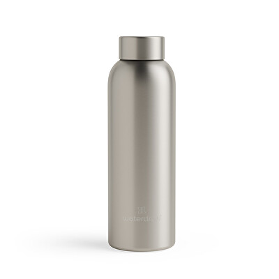 Waterdrop - Termo Nerezová lahev Metalická 600 ml - Šedohnědá matná