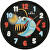 Dětské nástěnné hodiny Mořský ďas E01M.4269.90