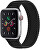 Elastisches Silikonband für Apple Watch - 42/44/45/49 mm - schwarz