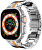 Ocelový tah Iron Man pro Apple Watch 42/44/45/49 mm - Silver/Orange