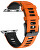 Silikonový řemínek pro Apple Watch - Orange/Black 38/40/41 mm