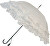 Dámsky palicový dáždnik White Triple Frill BCS3FWH