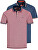 2 PACK - Herren Poloshirt JJEPAULOS Slim Fit 12191216 Rio Red Denim Blue