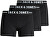 3 PACK - Herren Boxershorts SENSE 12081832 Black Black waistband