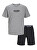 Férfi szett - póló és rövidnadrág JACOLIVER Standard Fit 12257169 Light Grey Melange