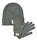 Set da uomo - cappello e guanti JACHILL 12264107 Dark Grey Melange