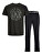 Herren Pyjama JACJAMES Standard Fit 12240184 Black