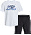 Pánske pyžamo JACULA Standard Fit 12255000 White/Shorts Bia