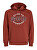 Herrenkapuzenpullover JJELOGO Standard Fit 12255617 Red Ochre