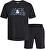 Set uomo - T-shirt e pantaloncini JACULA Standard Fit 12255000 Black