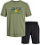 Set pentru bărbați - tricou și pantaloni scurți JACULA Standard Fit 12255000 Oil Green