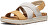 Sandale din piele pentru femei Elle Criss Cross 1028628 birch/curry