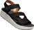 Dámske kožené sandále ELLE CITY 1027274 black/drizzle