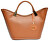 Damenhandtasche aus Leder RM3148 Cognac