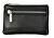 Kožená mini peněženka-klíčenka 7291 A black