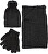 Dámský set - čepice, šála a rukavice 06-1287 Black