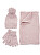 Dámský set - čepice, šála a rukavice 06-1287 Pink