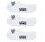 3 PACK - členkové ponožky CLASSIC CANOODLE White/Black