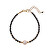 Perlenarmband aus schwarzem Spinell mit echter Perle AL4108-Oro-Spinello